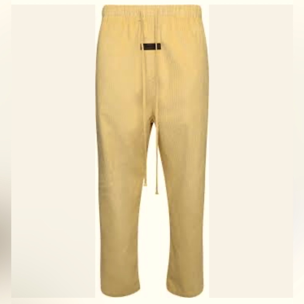 Essentials Fear of God Men's Yellow Corduroy Pants